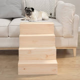 Vidaxx Haustiertreppe 40x49x47 cm massives Kiefernholz