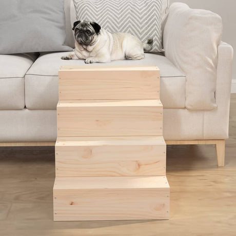 Vidaxx Haustiertreppe 40x49x47 cm massives Kiefernholz