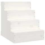 Vidaxx Haustiertreppe 40x49x47 cm massives Kiefernholz weiß