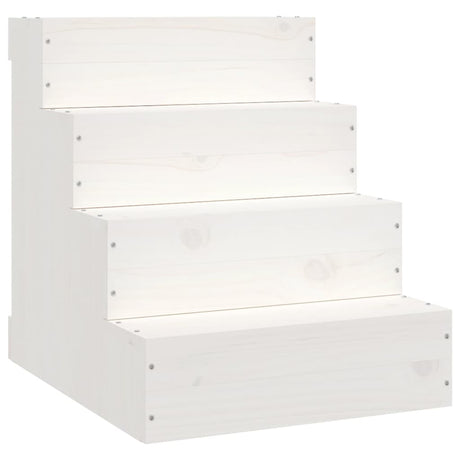 Vidaxx Haustiertreppe 40x49x47 cm massives Kiefernholz weiß