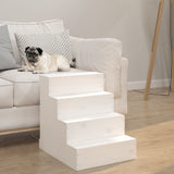 Vidaxx Haustiertreppe 40x49x47 cm massives Kiefernholz weiß