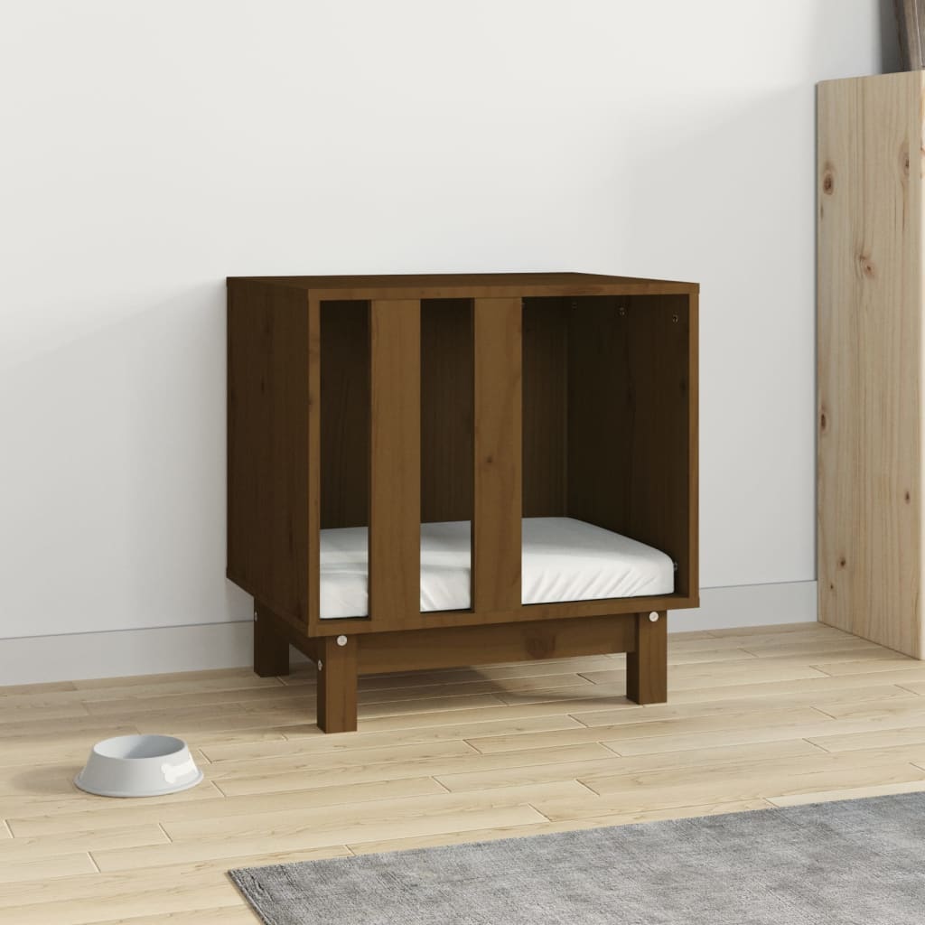 Vidaxl dog loft 50x40x52 cm solid pine honey brown