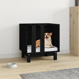 Vidaxl Dog Loft 50x40x52 cm Solid Pine Negro