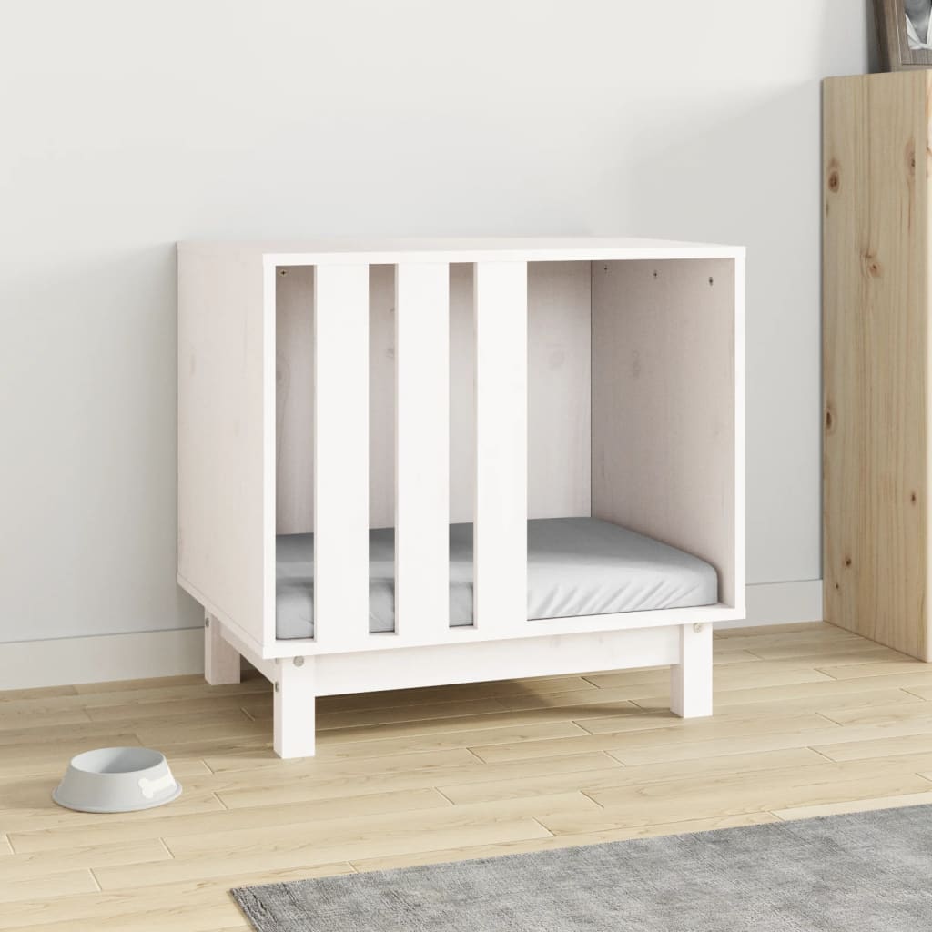 Vidaxl Dog Loft 60x45x57 cm Festkiefer weiß