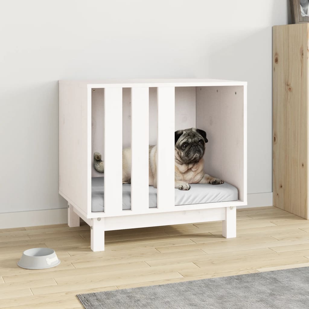 Vidaxl Dog Loft 60x45x57 cm Festkiefer weiß