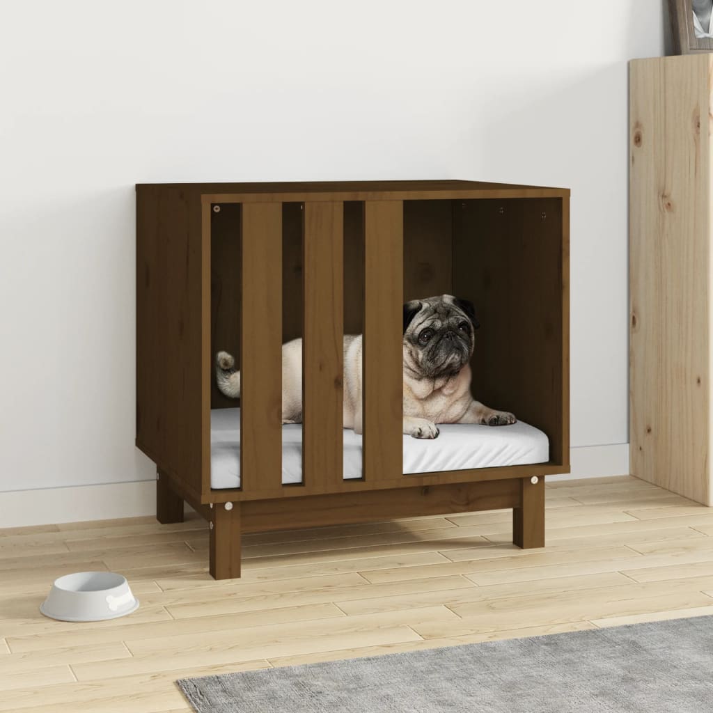 Vidaxl Dog Loft 60x45x57 cm Solid Pine Honey Brown