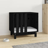 Vidaxl Dog Loft 60x45x57 cm Pino solido nero