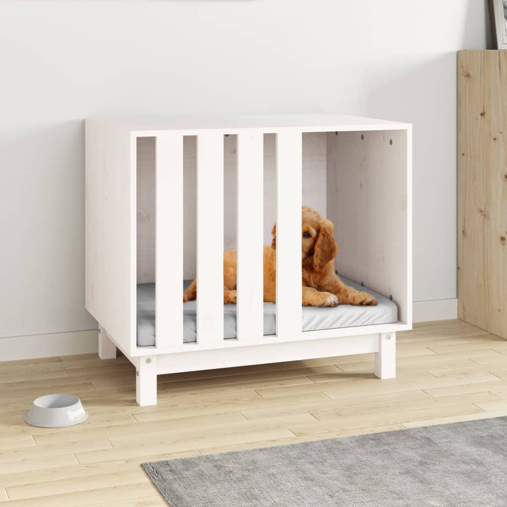 Vidaxl dog loft 70x50x62 cm Solid pine white