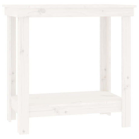 Vidaxx Werkbank 80x50x80 cm massives Kiefernholz weiß