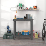 Vidaxx Werkbank 80x50x80 cm massives Kiefernholz grau