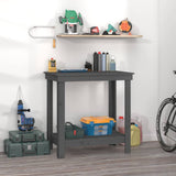 Vidaxx Werkbank 80x50x80 cm massives Kiefernholz grau