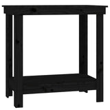Vidaxx Werkbank 80x50x80 cm massives Kiefernholz schwarz