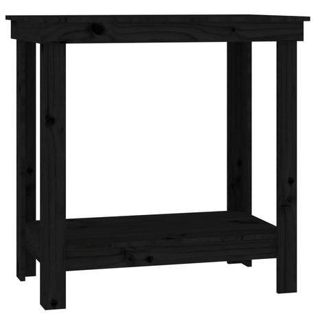 Vidaxx Werkbank 80x50x80 cm massives Kiefernholz schwarz