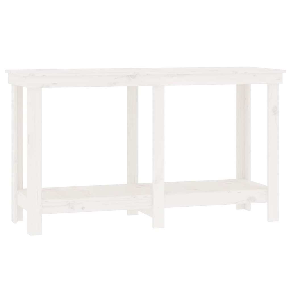 Vidaxx Werkbank 140x50x80 cm massives Kiefernholz weiß