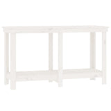 Vidaxl Workbench 140x50x80 cm Pino solido bianco