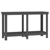 Vidaxx Werkbank 140x50x80 cm massives Kiefernholz grau