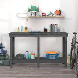Vidaxx Werkbank 140x50x80 cm massives Kiefernholz grau