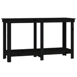 Vidaxl Workbench 140x50x80 cm Pino solido nero