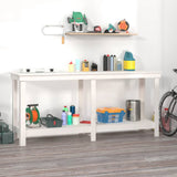 Vidaxl Workbench 180x50x80 cm Solid Pine White