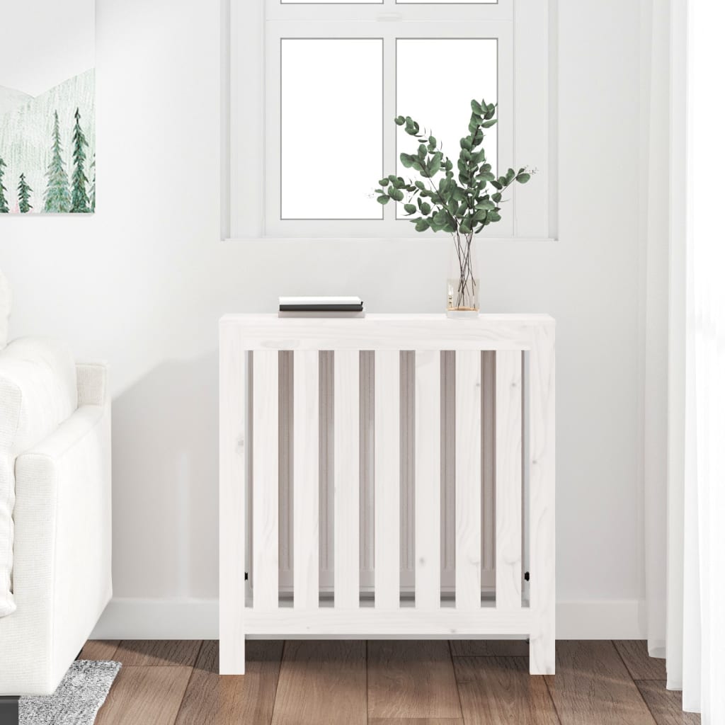 Vidaxl Radiatorom construction 79.5x19x84 cm Solid pine white white