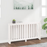 Vidaxl Radiatorom Construction 153x19x84 cm Pino solido bianco