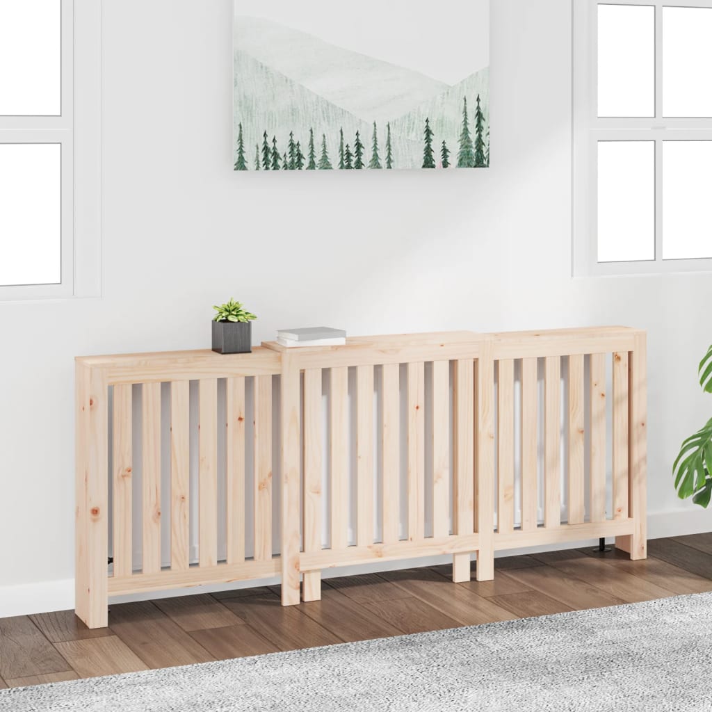 Vidaxx Heizkörperverkleidung 210x21x85 cm massives Kiefernholz
