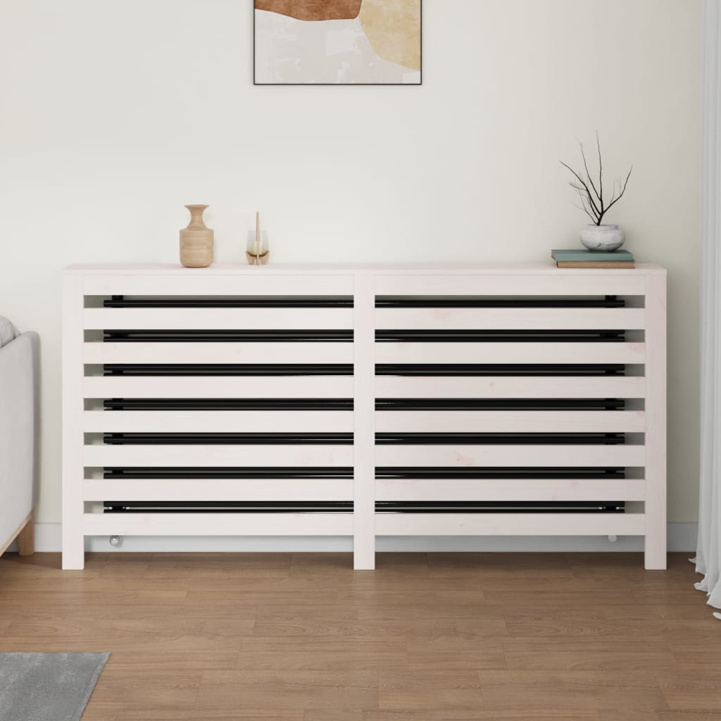 Vidaxl Radiatorom Construction 169x19x84 cm Pine bianco bianco bianco