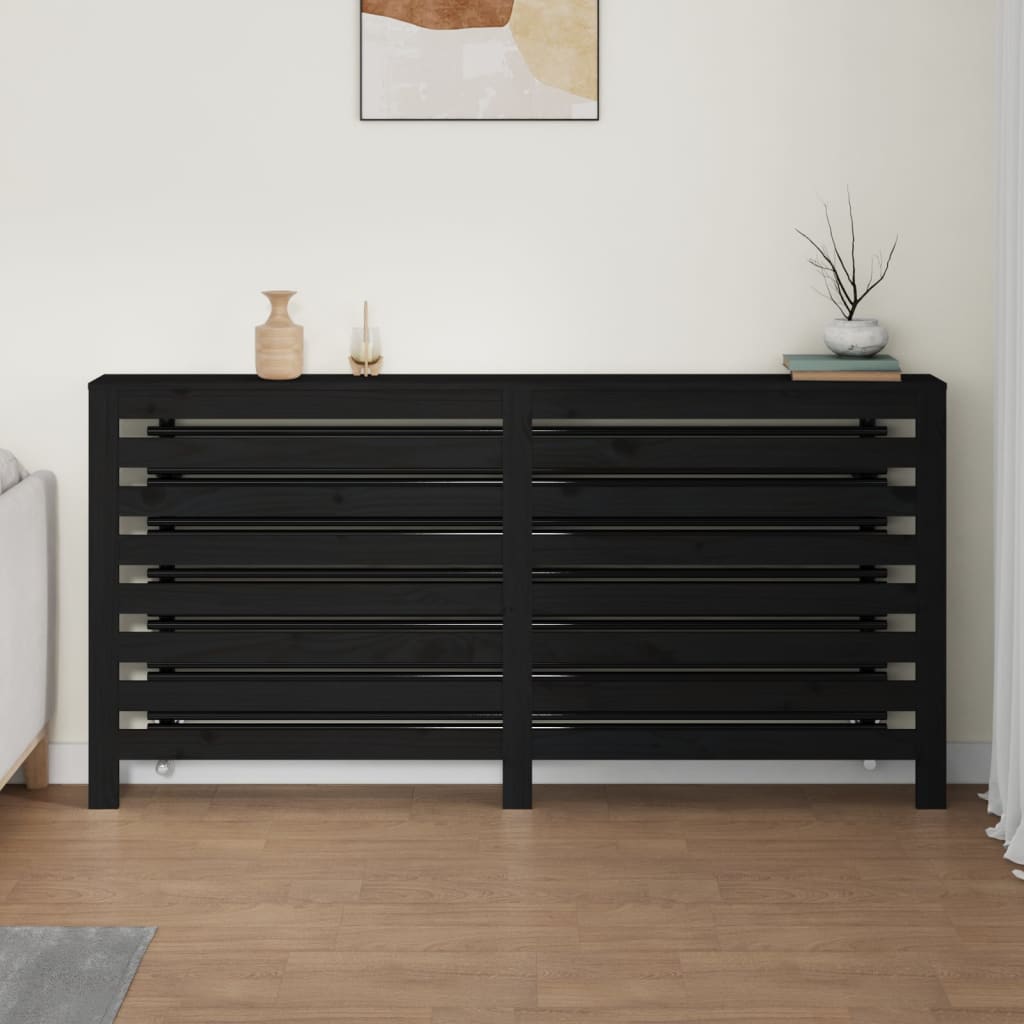 Vidaxl Radiatorom Construction 169x19x84 cm Solid fyrretræ sort