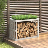 Vidaxx Holzscheithalter 108x52x74 cm massives Kiefernholz weiß