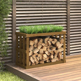 VidaXL Holzscheithalter 108x52x74 cm massives Kiefernholz honigbraun