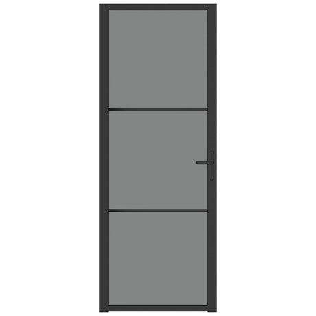Vidaxx Innentür 76x201,5 cm ESG-Glas und Aluminium schwarz