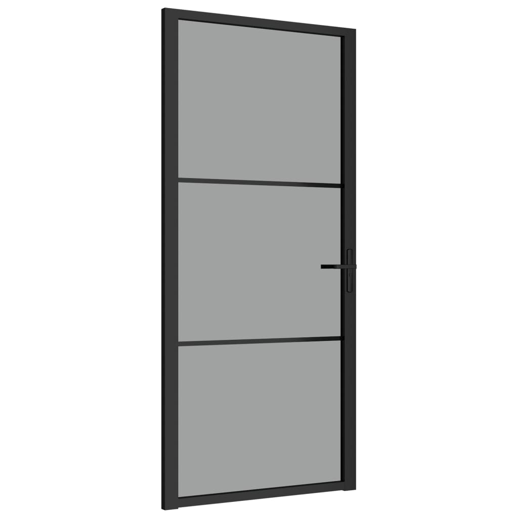 Vidaxl Porta interna 93x201,5 cm ESG Glass e nero in alluminio