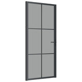 Vidaxl Porta interna 93x201,5 cm ESG Glass e nero in alluminio