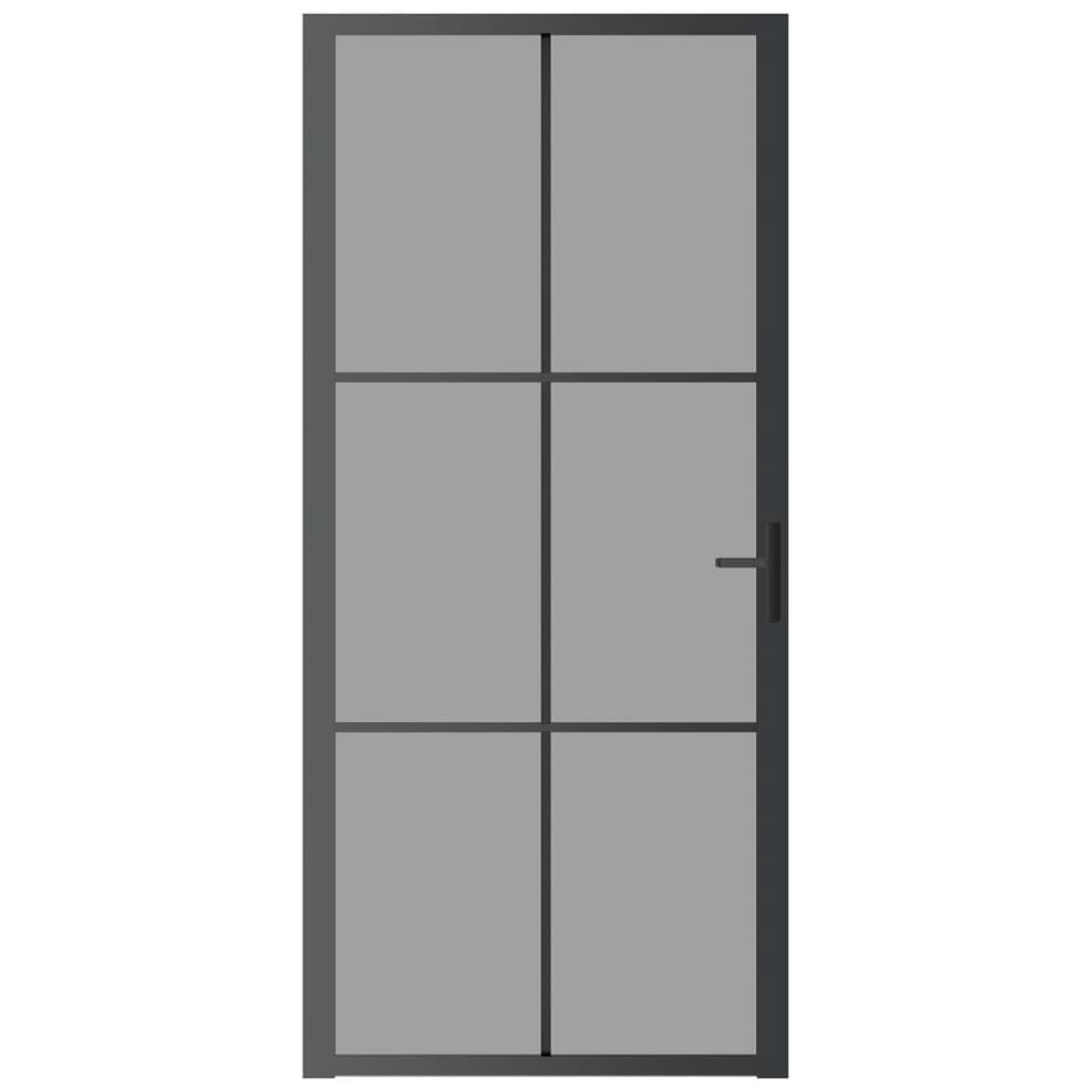 Vidaxl inner door 93x201.5 cm ESG glass and aluminum black