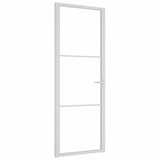 Vidaxx Innentür 76x201,5 cm ESG-Glas und Aluminium weiß