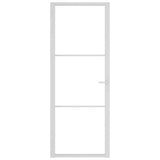 Vidaxx Innentür 76x201,5 cm ESG-Glas und Aluminium weiß