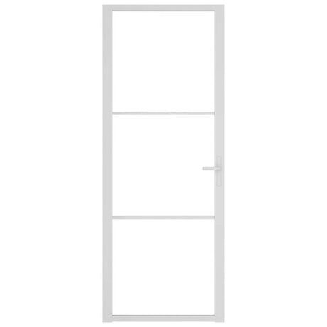 Vidaxx Innentür 76x201,5 cm ESG-Glas und Aluminium weiß