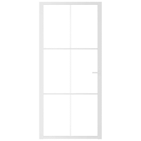 Vidaxx Innentür 93x201,5 cm ESG-Glas und Aluminium weiß