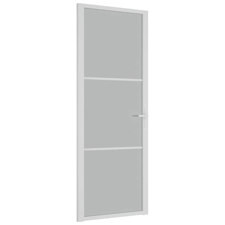 Vidaxx Innentür 76x201,5 cm Milchglas und Aluminium weiß
