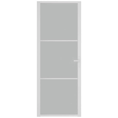 Vidaxx Innentür 76x201,5 cm Milchglas und Aluminium weiß