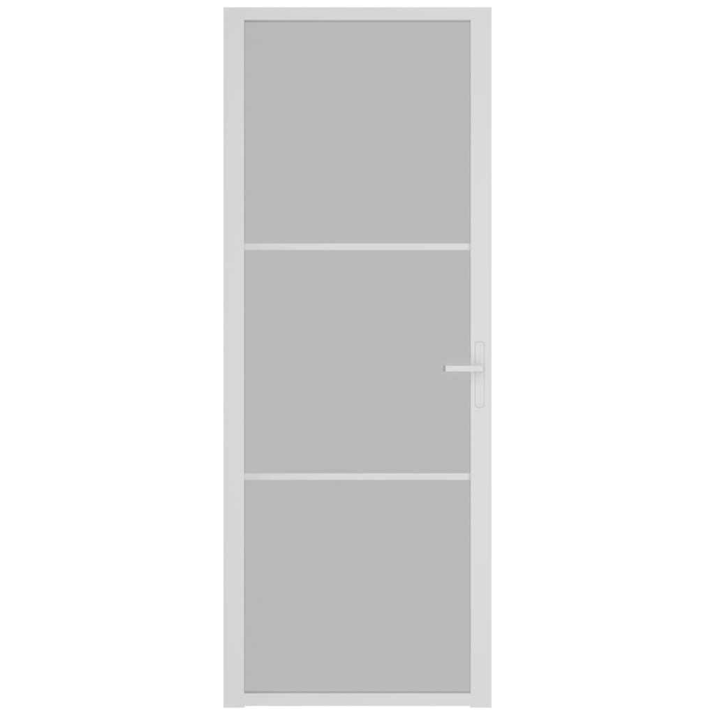 Vidaxx Innentür 76x201,5 cm Milchglas und Aluminium weiß