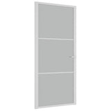 Vidaxx Innentür 93x201,5 cm Milchglas und Aluminium weiß