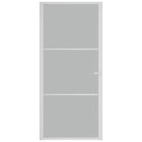 Vidaxx Innentür 93x201,5 cm Milchglas und Aluminium weiß