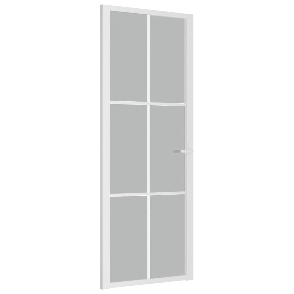 Vidaxl Innenür 76x201,5 cm Mattglas und Aluminium weiß