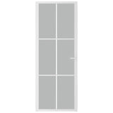 Vidaxl Innenür 76x201,5 cm Mattglas und Aluminium weiß
