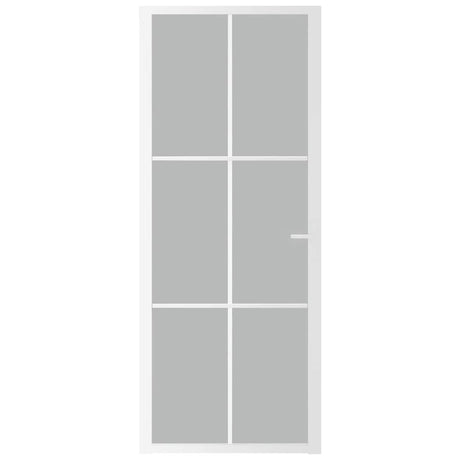VIDAXL Innenür 83x201,5 cm Mattglas und Aluminium weiß