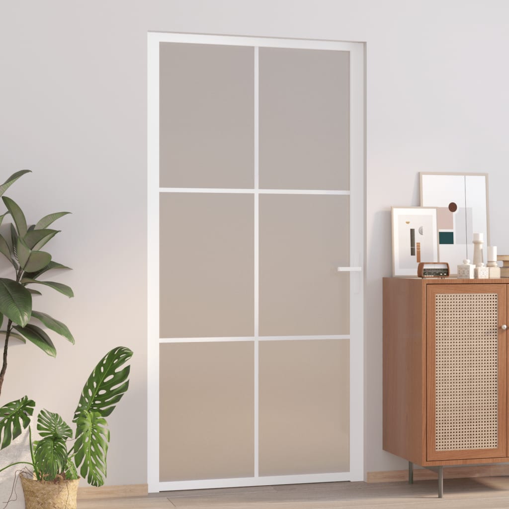 Vidaxl inner door 102.5x201.5 cm Matt glass and aluminum white