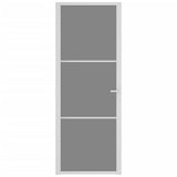 VIDAXL Innenür 76x201,5 cm ESG -Glas und Aluminium weiß