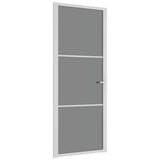 VIDAXL Innenür 83x201,5 cm ESG -Glas und Aluminium weiß