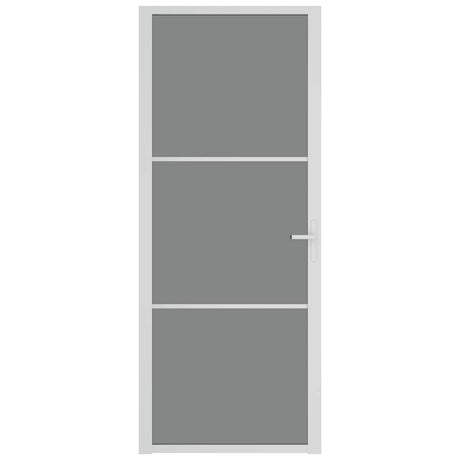 VIDAXL Innenür 83x201,5 cm ESG -Glas und Aluminium weiß